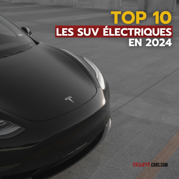 SUV électriques 2024 alignés sur une route, mettant en avant leur design moderne et leurs performances écologiques Degrifcars.com.